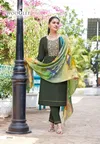 Abhilasha By Wooglee Viscose Wevaing Kurti With Bottom Dupatta Exporters In India